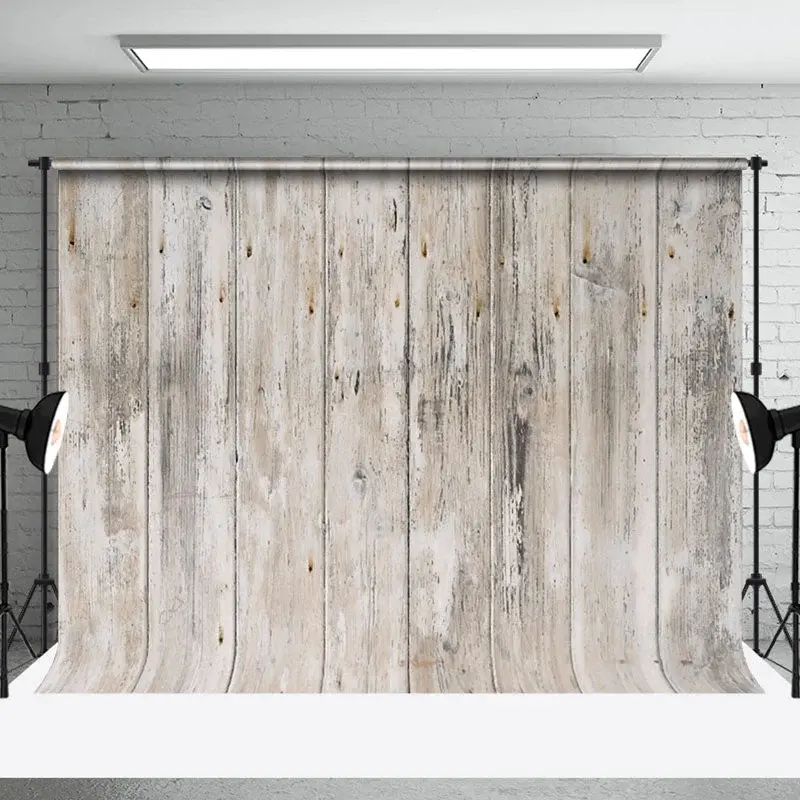 Aperturee Natural Textured Light Brown White Wooden Backdrop