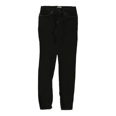 Versace Jeans Couture Contrast Stitch Trousers - 31W UK 10 Black Cotton Blend