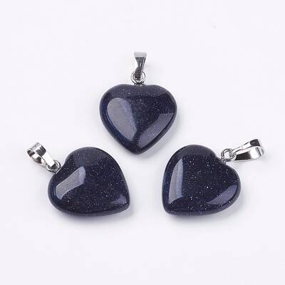 Synthetic Blue Goldstone Pendants