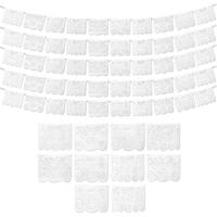 White Papel Picado Banner (5 Pack - 10 Plastic Flags per Banner) - White Mexican Banners for Parties and Weddings - Mexican T...
