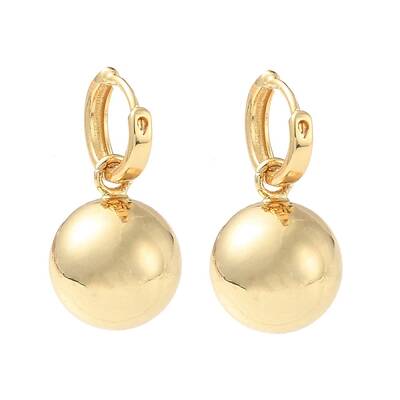 Rack Plating Brass Dangle Hoop Earrings for Women