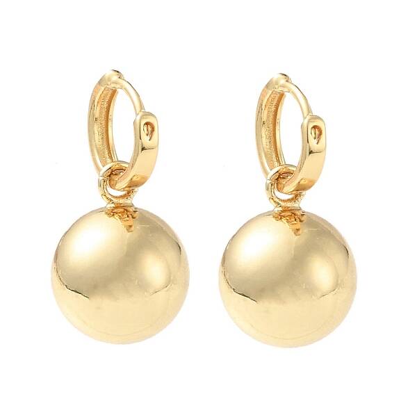 Rack Plating Brass Dangle Hoop Earrings for Women