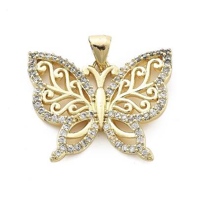 Brass Micro Pave Cubic Zirconia Pendants