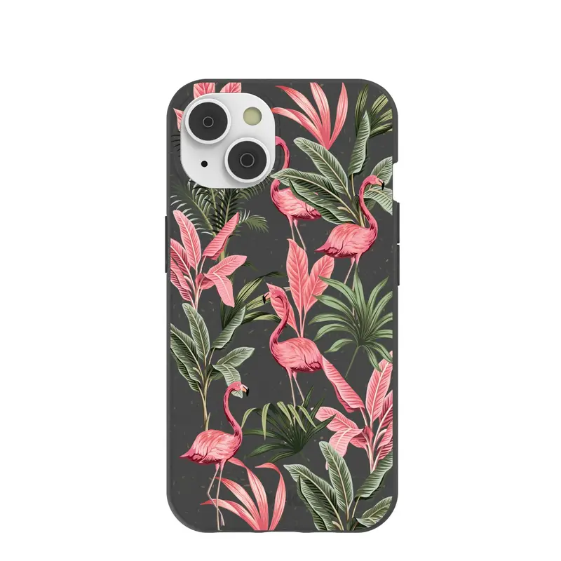 Black Flamingo Party iPhone 14/16e Case