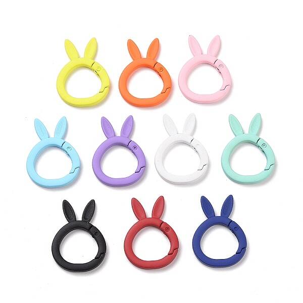Spray Painted Alloy Spring Gate Rings