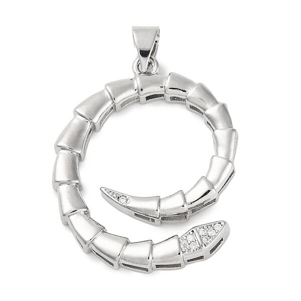 Rack Plating Brass Micro Pave Cubic Zirconia Pendants