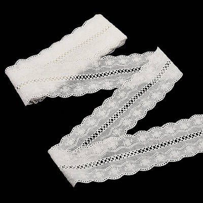 US 5 Yards Cotton Flower Lace Ribbons