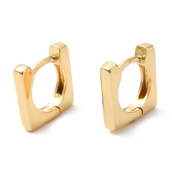 Rack Plating Brass Square Hoop Earrings
