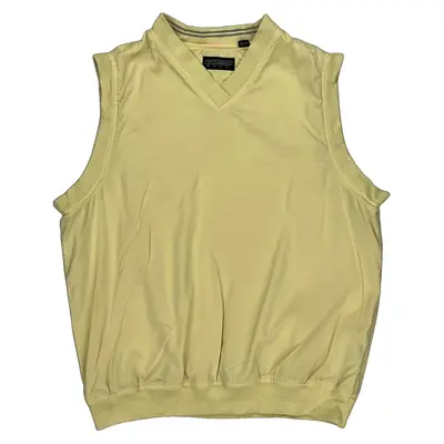 Golf Reebok V-Neck Windbreaker - Small Yellow Polyester