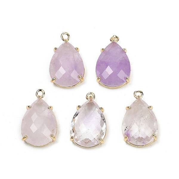 Natural Amethyst Faceted Pendants