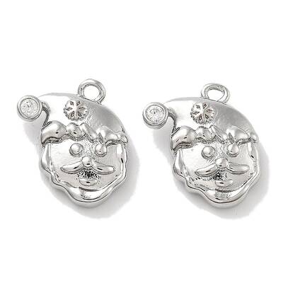 Brass Micro Pave Cubic Zirconia Pendants