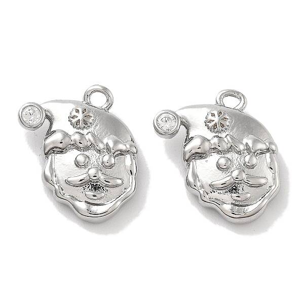 Brass Micro Pave Cubic Zirconia Pendants