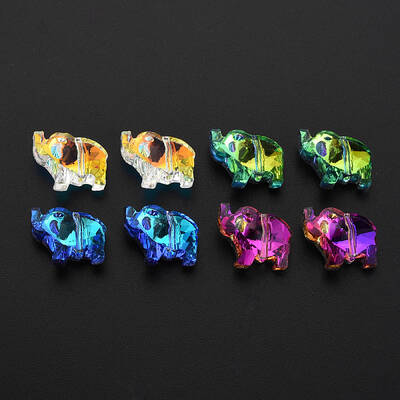 96Pcs Electroplate Glass Beads Strands