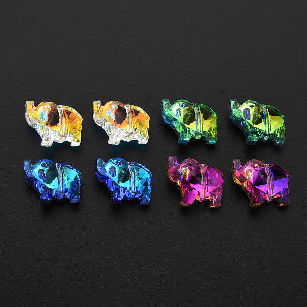 96Pcs Electroplate Glass Beads Strands