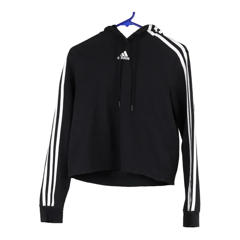 Adidas Hoodie - Small Black Cotton Blend