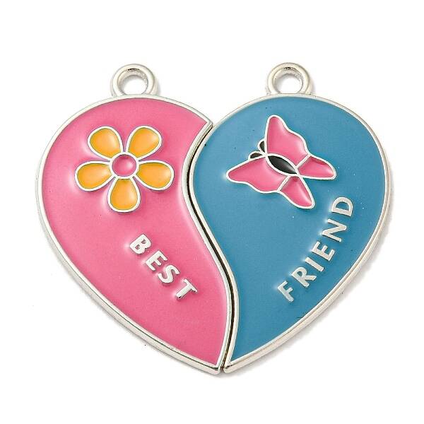 Alloy Enamel Split Pendants