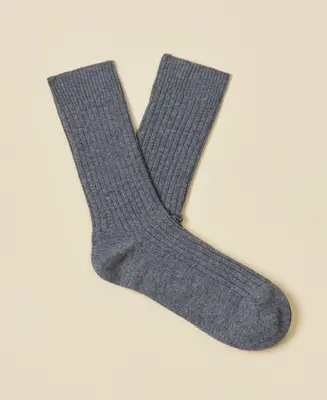 Women's Organic Cotton Ribbed Socks Journal - Shadow