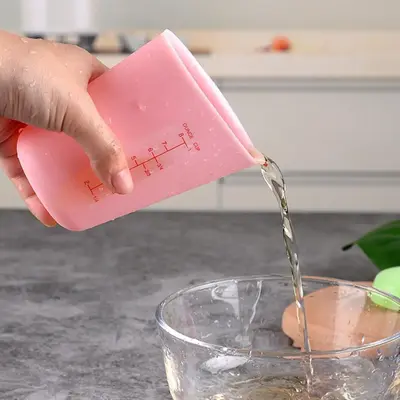 Soft Silicone Measuring Cup, 1 Count 250ml Double Scale Measuring Cup, Measuring Utensils for Home Kitchen