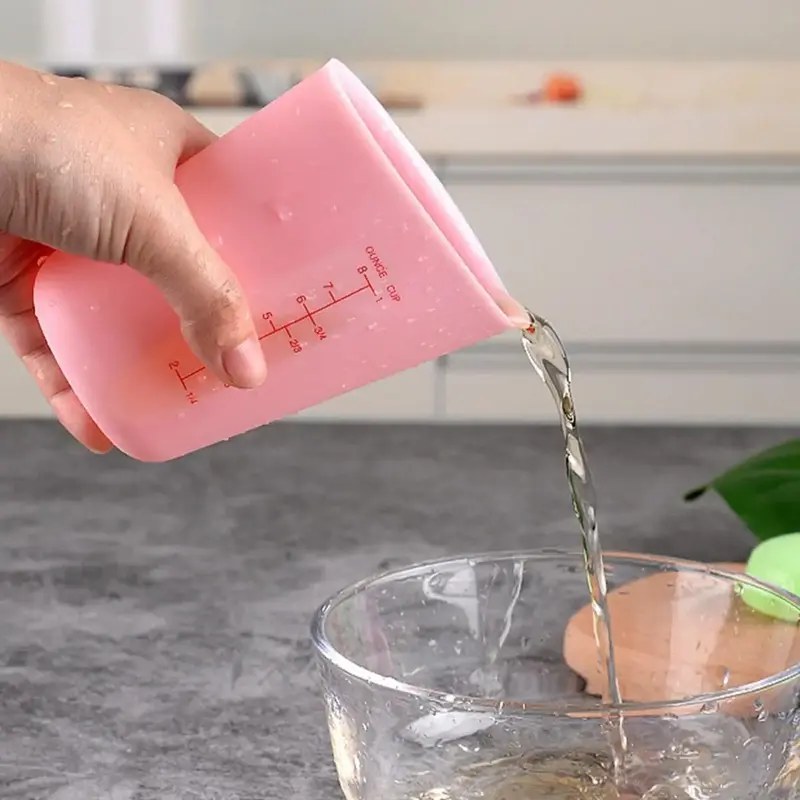 Soft Silicone Measuring Cup, 1 Count 250ml Double Scale Measuring Cup, Measuring Utensils for Home Kitchen