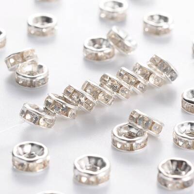 Iron Crystal Rhinestone Spacer Beads