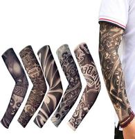 6PCS Cooling Tattoo Art Arm Sleeves Cover UV Sun Protection Sport Outdoor activities Set