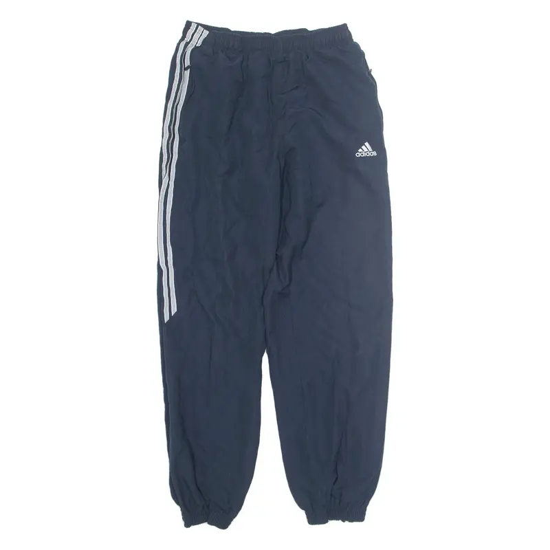 ADIDAS Mens Track Pants Blue Tapered S W26 L28