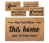 Bible Verse Doormat, 5 Design Options, Christian Doormats, Front Door Decor, New Home Gift, Home Decoration, Decorative Doorm...