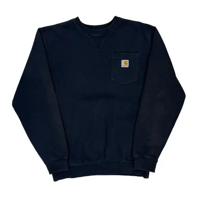 Carhartt Sweatshirt - Medium Navy Cotton Blend