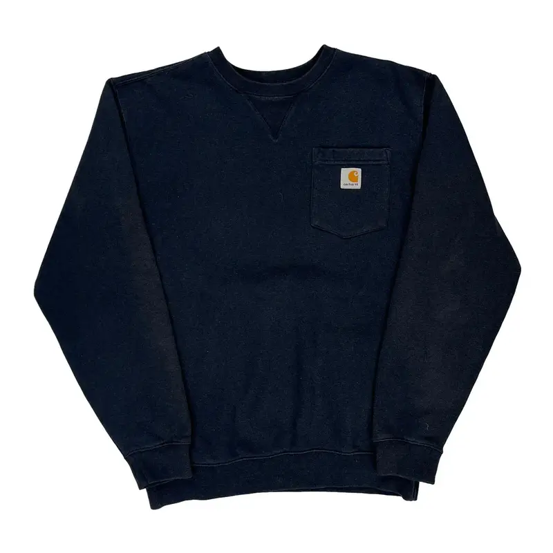 Carhartt Sweatshirt - Medium Navy Cotton Blend
