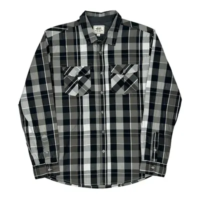 Ecko Unltd Checked Flannel Shirt - Large Black Cotton | Size: large