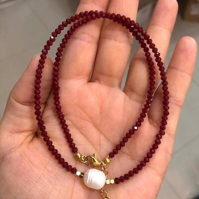 Natural Freshwater Pearl & Glass Beaded Necklaces for Women
