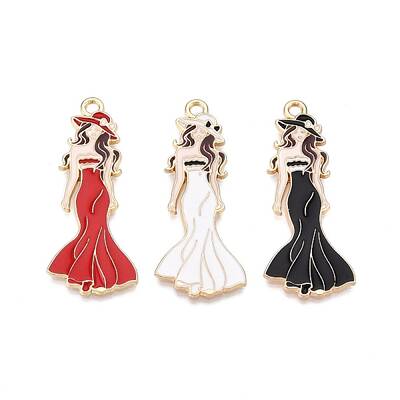Rack Plating Alloy Enamel Pendants