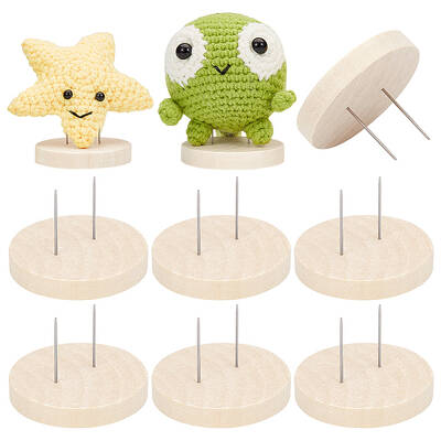 Wooden Crochet Doll Base Support Rack