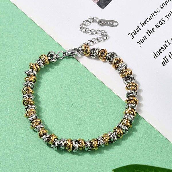 304 Stainless Steel Ring Link Chain Bracelets for Women