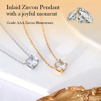 Daymenlove Necklace Solitaire Cubic Zirconia Pendant Fashion Jewelry for Daily Party Clothing Decor Trendy All-match & Exquis...