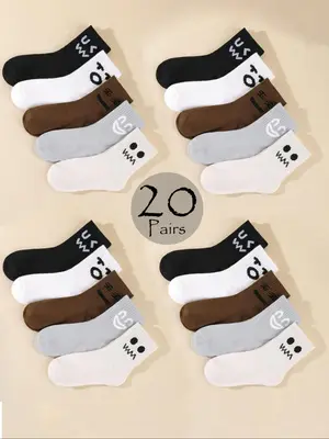 Boy's Crew Socks, Breathable Comfortable Socks for Boys, Casual Soft Comfy Socks for All Seasons Daily Wear