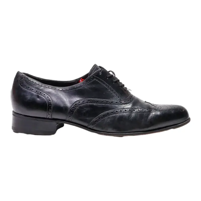 FLORSHEIM Brogue Shoes Black Leather Mens UK 9