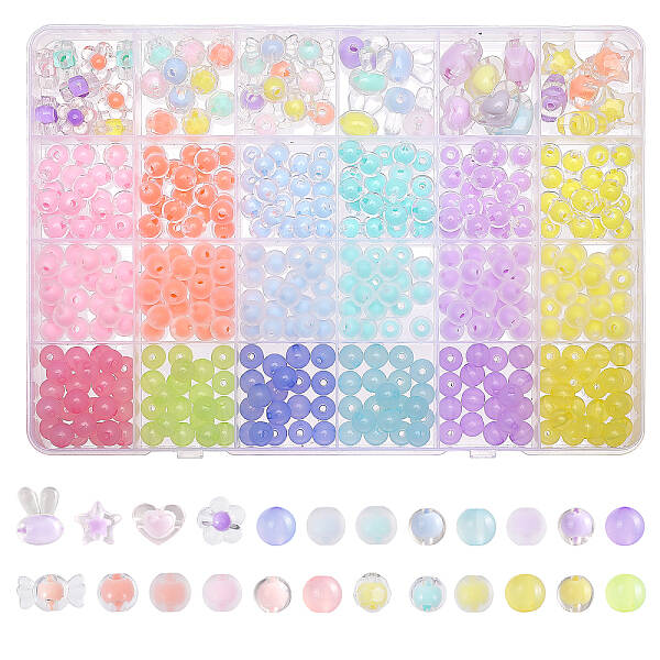 Mixed Style Acrylic Beads