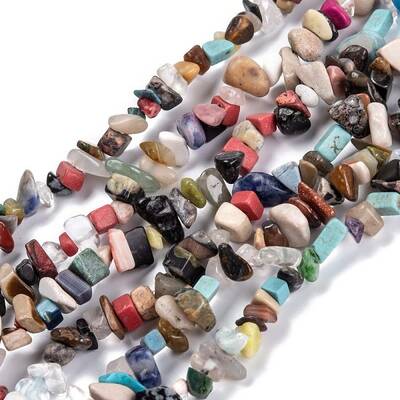 Natural & Synthetic Mixed Gemstone Beads Strands