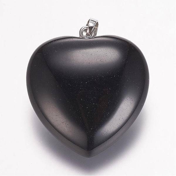Natural Black stone  Gemstone Pendants