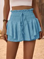 Women's Solid Color Shorts, Casual Fashion Shorts for Daily Holiday Vacation Wear, Ladies Bottoms for Summer, Womenswear, Bea...