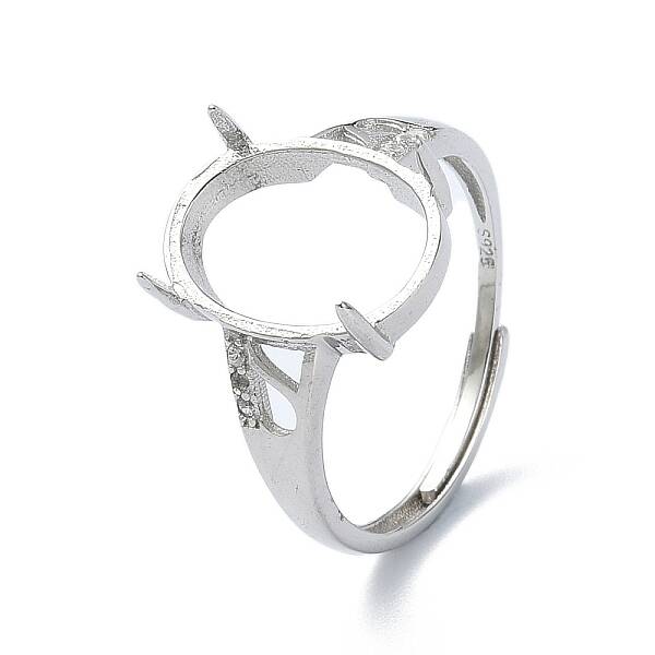 Adjustable 925 Sterling Silver Ring Components