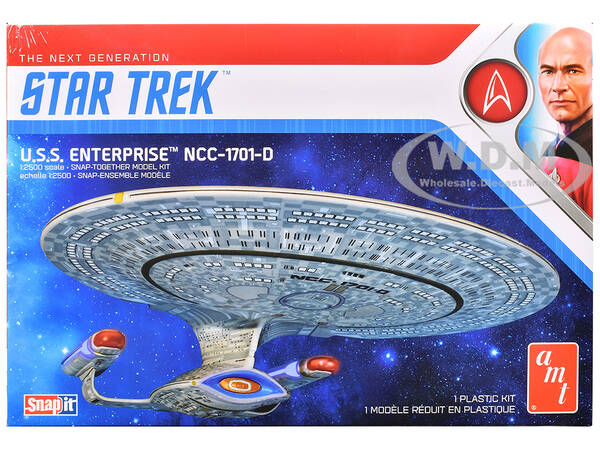 Skill 2 Model Kit U.S.S. Enterprise NCC-1701-D Space Ship Star Trek: The Next Generation (1987) TV Series 1/2500 Scale Model ...