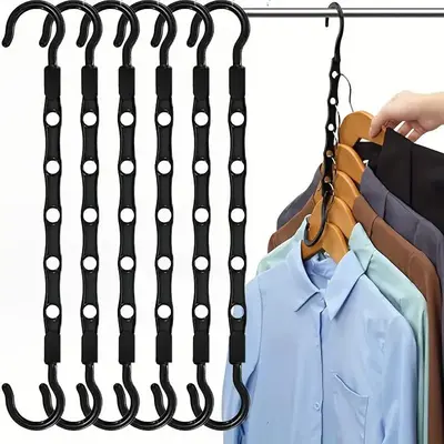 Rotatable Magic Hanger Space Saving Hangers, 1 Set Multipurpose Closet Hanging Storage Organizer, Bedroom Hangers for Wardro...