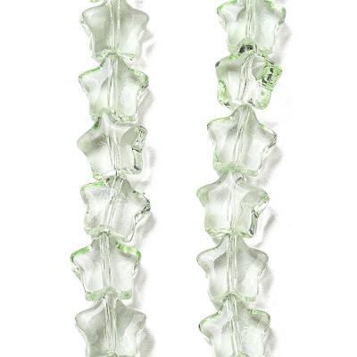 Baking Paint Transparent Glass Beads Strands