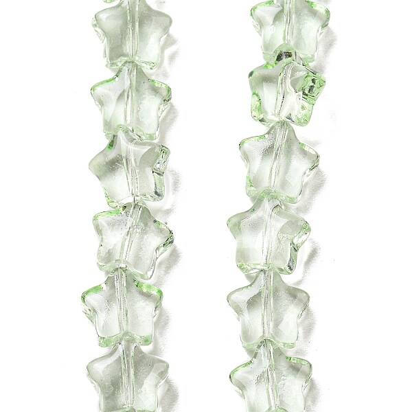 Baking Paint Transparent Glass Beads Strands
