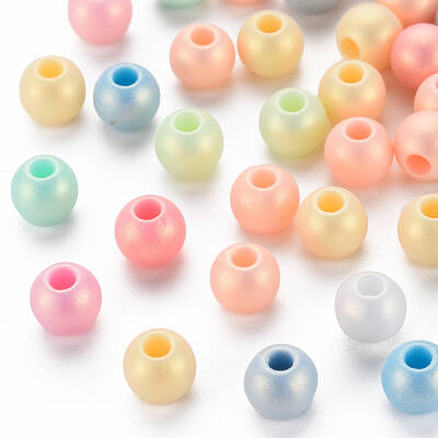 Spray Painted Opaque Acrylic Beads