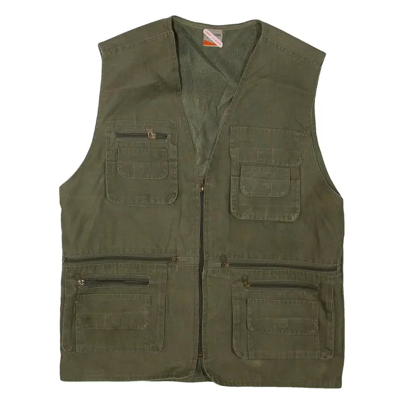 Utility Mens Gilet Green M