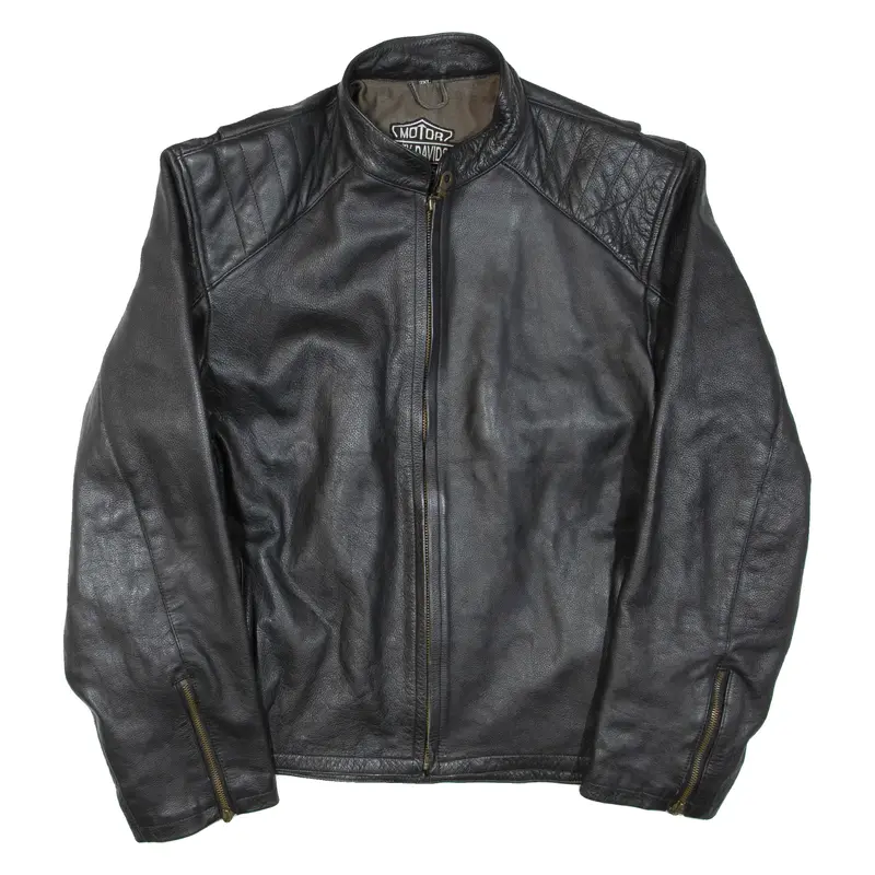 HARLEY DAVIDSON Womens Jacket Black Leather 3XL