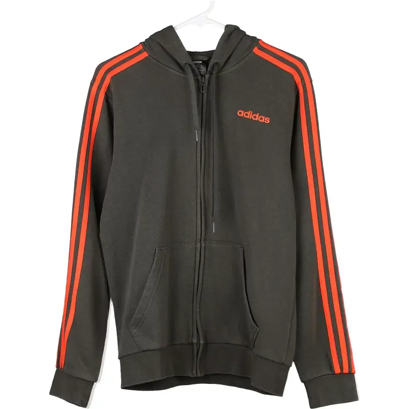 Adidas Hoodie - Small Grey Cotton Blend
